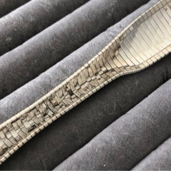 JCM Sterling Silver 925 Unique Bracelet Italy Laser Cut Bangle Statement 7.5” - Picture 14 of 16